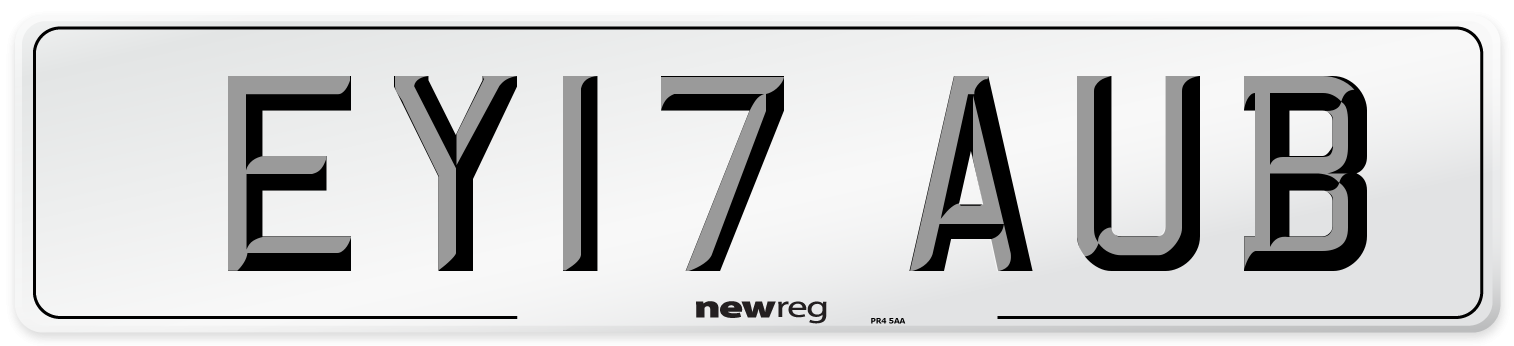 EY17 AUB Number Plate from New Reg